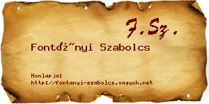 Fontányi Szabolcs névjegykártya